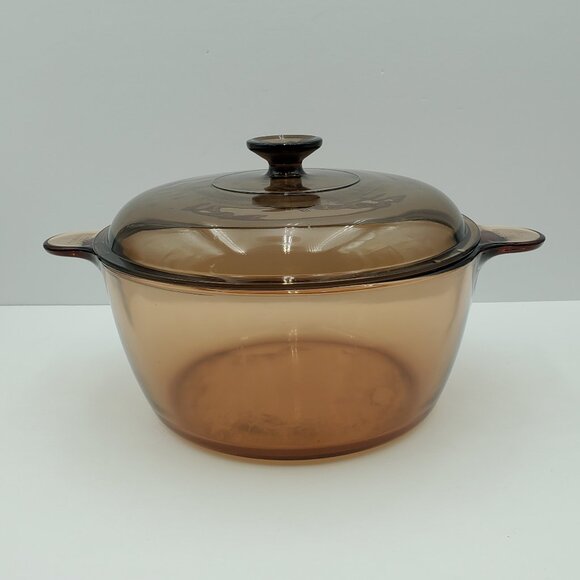 Corning Vision Amber 4.5 L Stew Pot Visions Amber Cookware Dutch Oven Stock Pot - Picture 10 of 10
